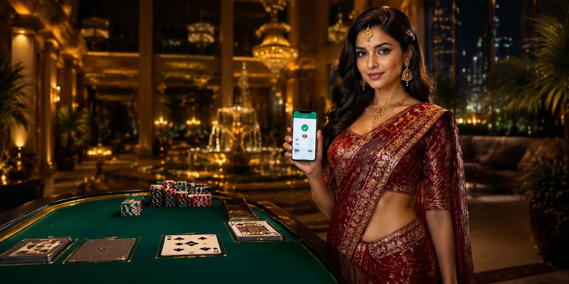 Indian player enjoying Andar Bahar on mobile phone